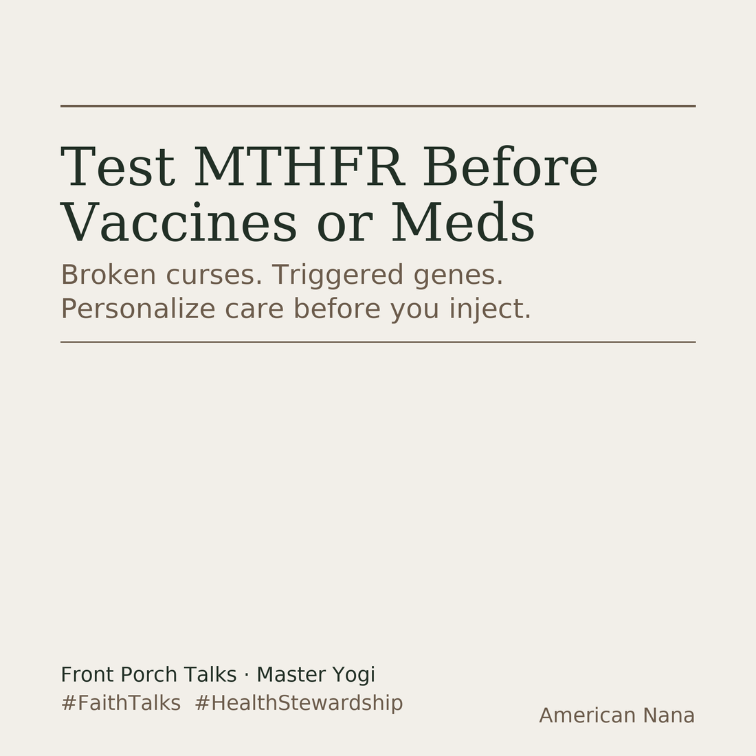 Broken Curses and Triggered Genes: Why We Should Test for MTHFR Before Any Vaccine or Medication