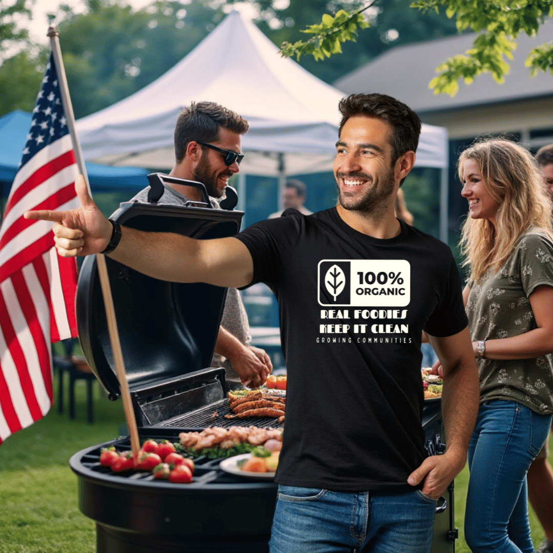 100% Organic – Real Foodies Keep It Clean Tee