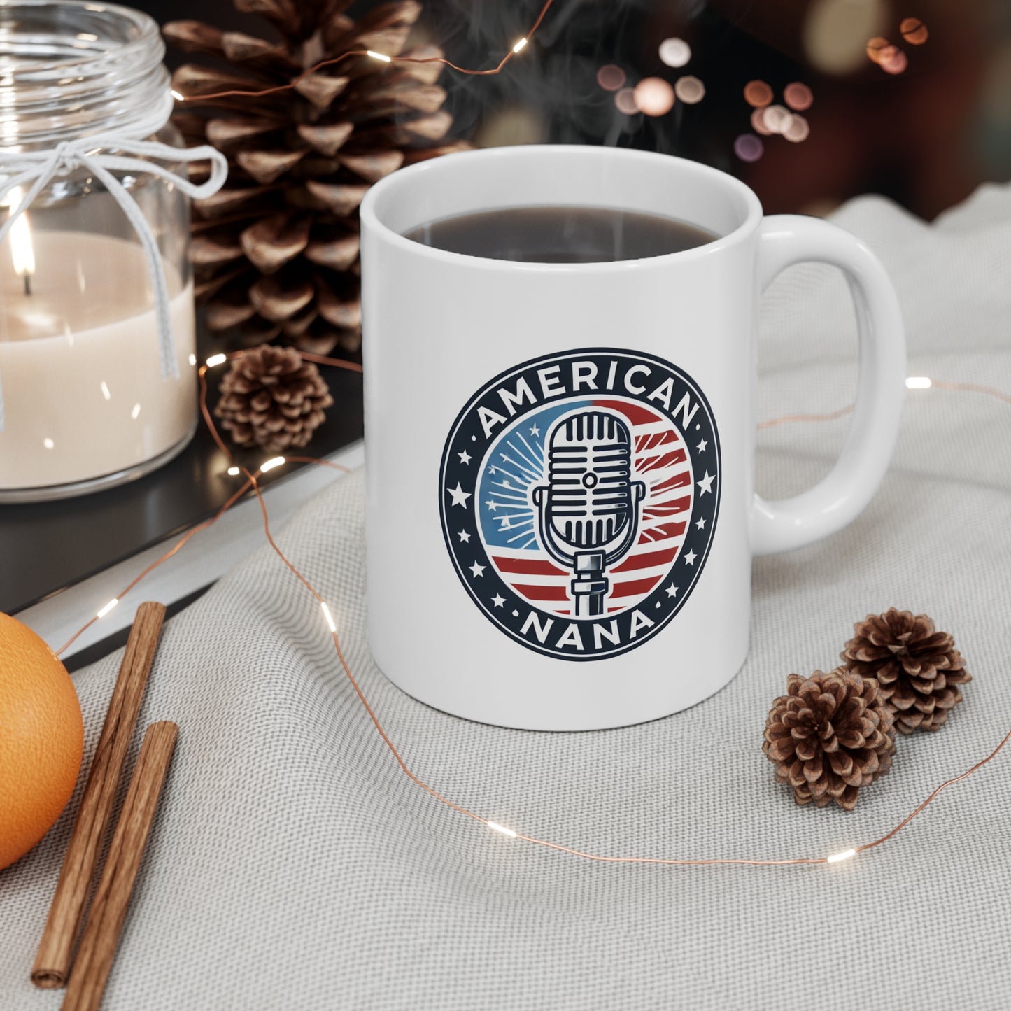 American Nana Podcast Mug – Truth, Wellness & The American Way